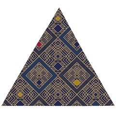 Pattern Seamless Antique Luxury Wooden Puzzle Triangle