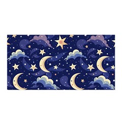 Night Moon Seamless Satin Wrap 35  X 70 