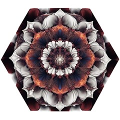 Mandala Design Pattern Wooden Puzzle Hexagon by Maspions