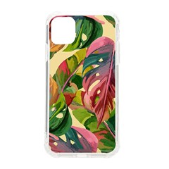 Monstera Colorful Leaves Foliage Iphone 11 Tpu Uv Print Case by Maspions