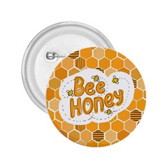 Bee Honey Honeycomb Hexagon 2 25  Buttons