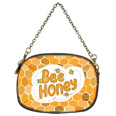 Bee Honey Honeycomb Hexagon Chain Purse (one Side)