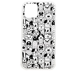Seamless Pattern With Black White Doodle Dogs Iphone 12 Pro Max Tpu Uv Print Case by Grandong