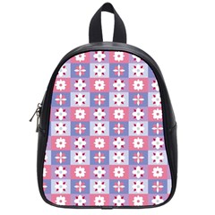 Flower Art Pattern Geometric School Bag (small) by Maspions
