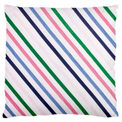 Retro Vintage Stripe Pattern Abstract Large Premium Plush Fleece Cushion Case (two Sides) by Maspions