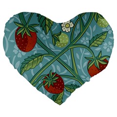 Spring Time Large 19  Premium Flano Heart Shape Cushions by AlexandrouPrints