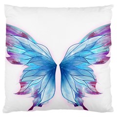 Butterfly-drawing-art-fairytale  Large Premium Plush Fleece Cushion Case (two Sides) by saad11