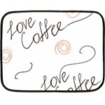 Seamless Pattern Coffee Text Fleece Blanket (Mini)