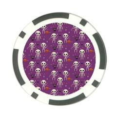 Skull Halloween Pattern Poker Chip Card Guard by Maspions