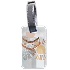 Boho Background Leaves Botanical Luggage Tag (two Sides)