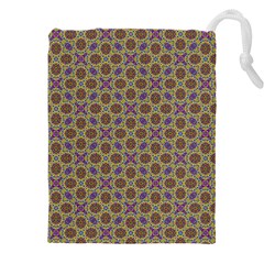 Art Illustrations Background Pattern Mandala Seamless Drawstring Pouch (4xl) by Maspions