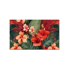 Tropical Flower Bloom Sticker Rectangular (10 Pack)