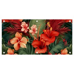 Tropical Flower Bloom Banner And Sign 4  X 2  by Maspions