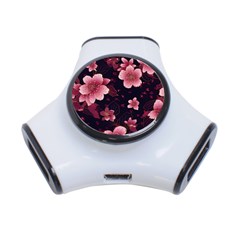 Flower Sakura Bloom 3-port Usb Hub by Maspions