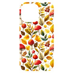 Mushroom Autumn Fall Iphone 14 Pro Max Black Uv Print Case