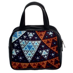 Fractal Triangle Geometric Abstract Pattern Classic Handbag (two Sides) by Cemarart