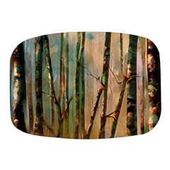 Woodland Woods Forest Trees Nature Outdoors Cellphone Wallpaper Mist Moon Background Artwork Book Co Mini Square Pill Box by Grandong