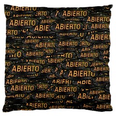 Abierto Neon Lettes Over Glass Motif Pattern Standard Premium Plush Fleece Cushion Case (one Side) by dflcprintsclothing