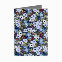 Blue Flowers 2 Mini Greeting Card