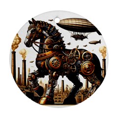 Steampunk Horse Punch 1 Ornament (round) by CKArtCreations