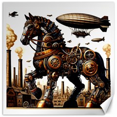 Steampunk Horse Punch 1 Canvas 16  X 16  by CKArtCreations
