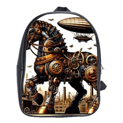 Steampunk Horse Punch 1 School Bag (xl) by CKArtCreations