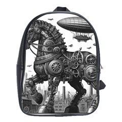 Steampunk Horse  School Bag (xl) by CKArtCreations