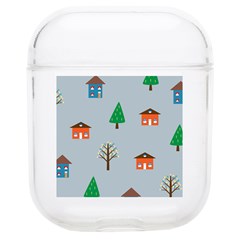 House Trees Pattern Background Soft Tpu Airpods 1/2 Case by Maspions