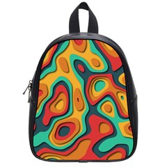 Paper Cut Abstract Pattern School Bag (small) by Maspions