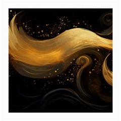 Abstract Gold Wave Background Medium Glasses Cloth by Maspions