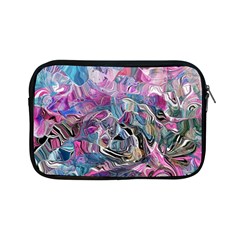 Pink Swirls Blend  Apple Ipad Mini Zipper Cases by kaleidomarblingart