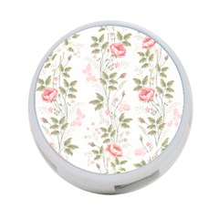 Flowers Roses Pattern Nature Bloom 4-port Usb Hub (two Sides)