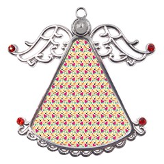 Summer Watermelon Pattern Metal Angel With Crystal Ornament by designsbymallika