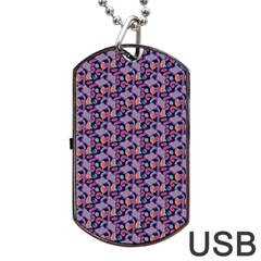 Trippy Cool Pattern Dog Tag Usb Flash (two Sides) by designsbymallika