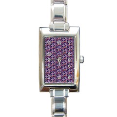Trippy Cool Pattern Rectangle Italian Charm Watch by designsbymallika
