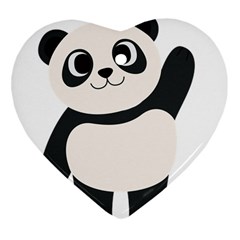 Hello Panda  Heart Ornament (two Sides)