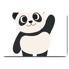 Hello Panda  Large Doormat by MyNewStor