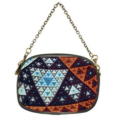 Fractal Triangle Geometric Abstract Pattern Chain Purse (one Side) by Cemarart