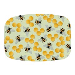 Bees Pattern Honey Bee Bug Honeycomb Honey Beehive Mini Square Pill Box by Bedest