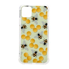 Bees Pattern Honey Bee Bug Honeycomb Honey Beehive Iphone 11 Pro Max 6 5 Inch Tpu Uv Print Case by Bedest