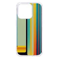 Colorful Rainbow Striped Pattern Stripes Background Iphone 14 Pro Tpu Uv Print Case