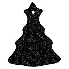 Midnight Blossom Elegance Black Backgrond Christmas Tree Ornament (two Sides) by dflcprintsclothing