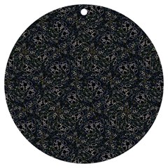 Midnight Blossom Elegance Black Backgrond Uv Print Acrylic Ornament Round by dflcprintsclothing