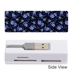 Stylized Floral Intricate Pattern Design Black Backgrond Memory Card Reader (stick) by dflcprintsclothing