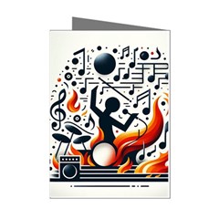 Abstract Drummer Mini Greeting Cards (pkg Of 8)