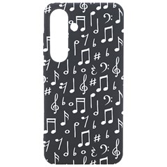 Chalk Music Notes Signs Seamless Pattern Samsung Galaxy S24 6 2 Inch Black Tpu Uv Case