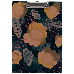 Flower Patterns Pattern Beige Green A4 Acrylic Clipboard