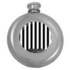 Stripes Geometric Pattern Digital Art Art Abstract Abstract Art Round Hip Flask (5 Oz) by Proyonanggan