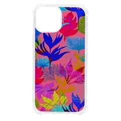 Pink And Blue Floral Iphone 13 Mini Tpu Uv Print Case by Sparkle