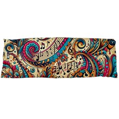 Paisley Print Musical Notes Body Pillow Case (dakimakura) by RiverRootz